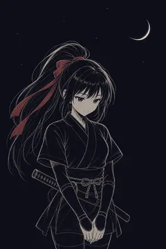 咲耶の線画の札